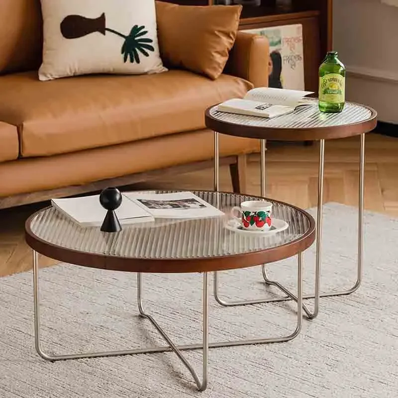 Center Tables Round Set Modern Table Coffee Coffe Designer Rooms Centerpiece Home Simple Side for Living Room Mesas Furnitures