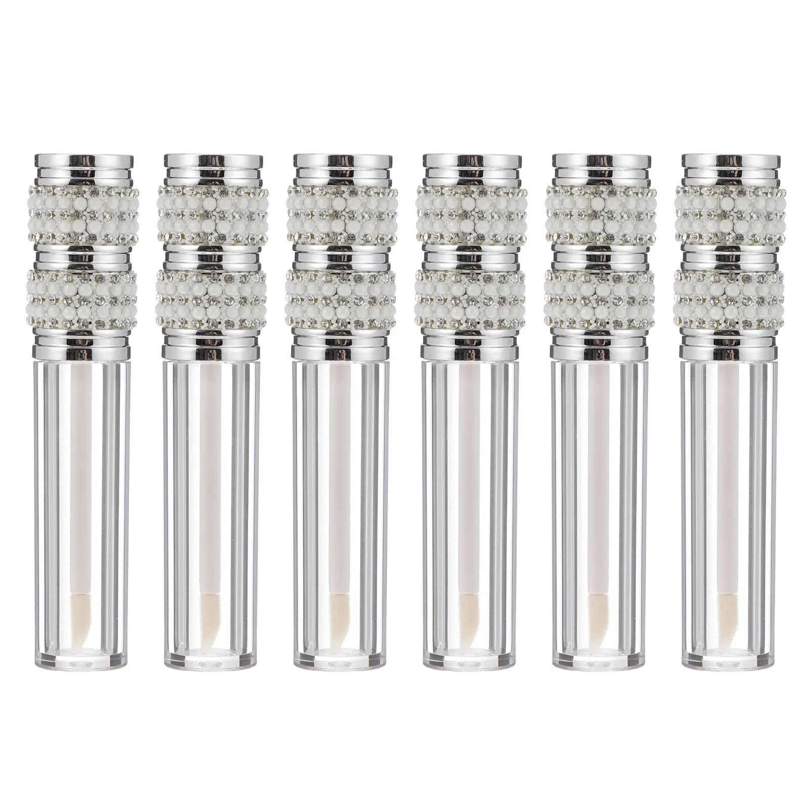 6Pcs 5Ml 빈 립밤 튜브 리필 가능 립글로스 용기 플라스틱 DIY 병 휴대용 샘플 보관