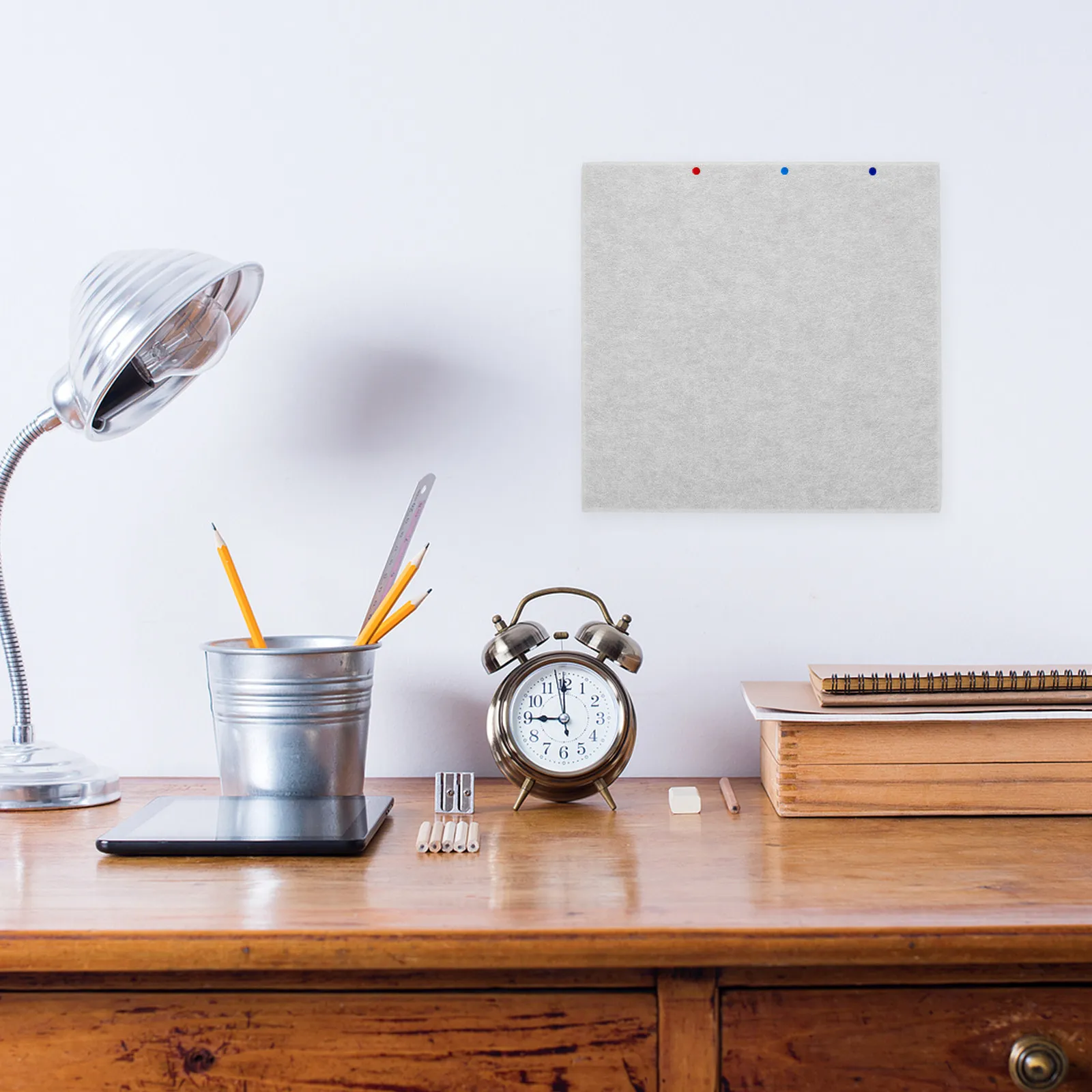 12Pcs Felt Bulletin Boards Self Adhesive Wall Panels Large Cork Board Alternative for Home Office Classroom Notice Organizer