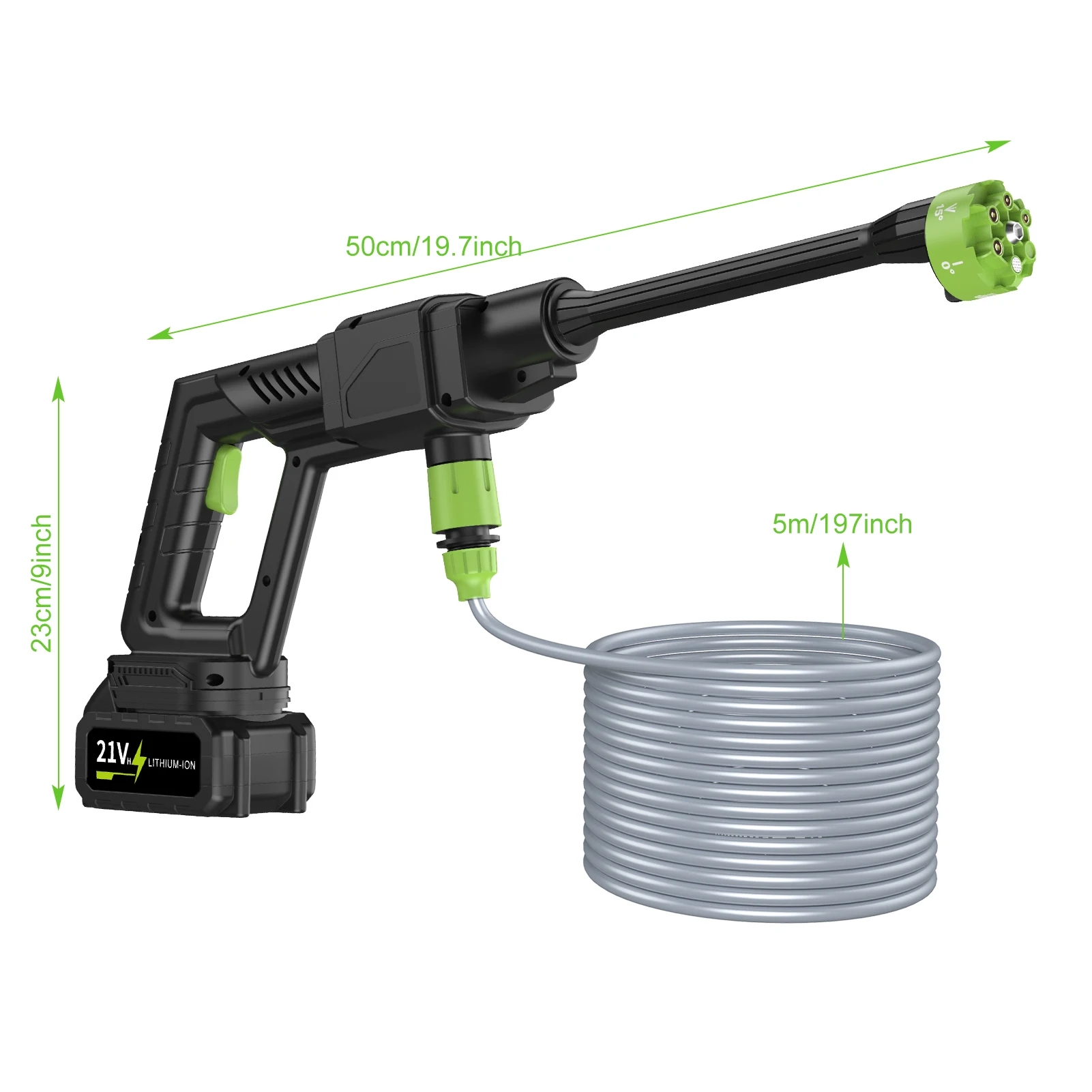 Brushless High Pressure Car Washer Gun 6 IN 1 Electric Garden Washing Water Wash Spray Gun Cordless Pressure Washer