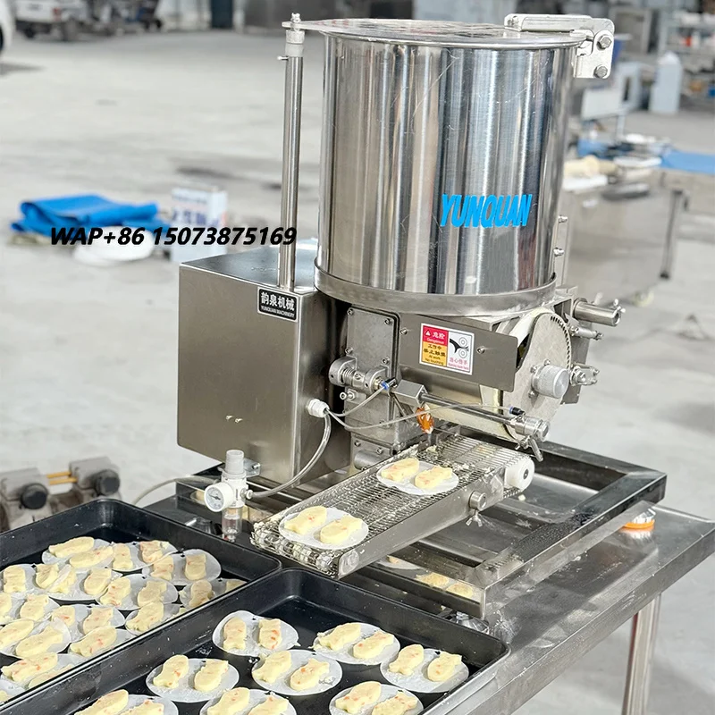 Automatic Yunquan SUS 304 Meat Pie Hamburger Patty Machine Fish-flavored with 2100 Pieces/Hour Capacity and Motor