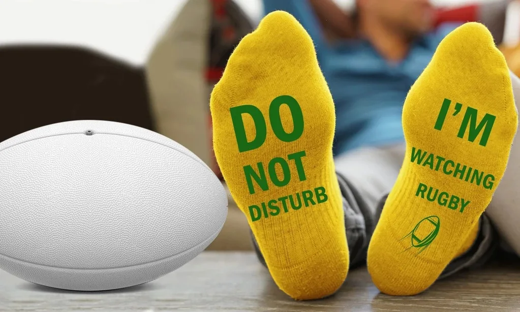 Do Not Disturb I'M Watching Rugby Rugby English/French Cotton Socks