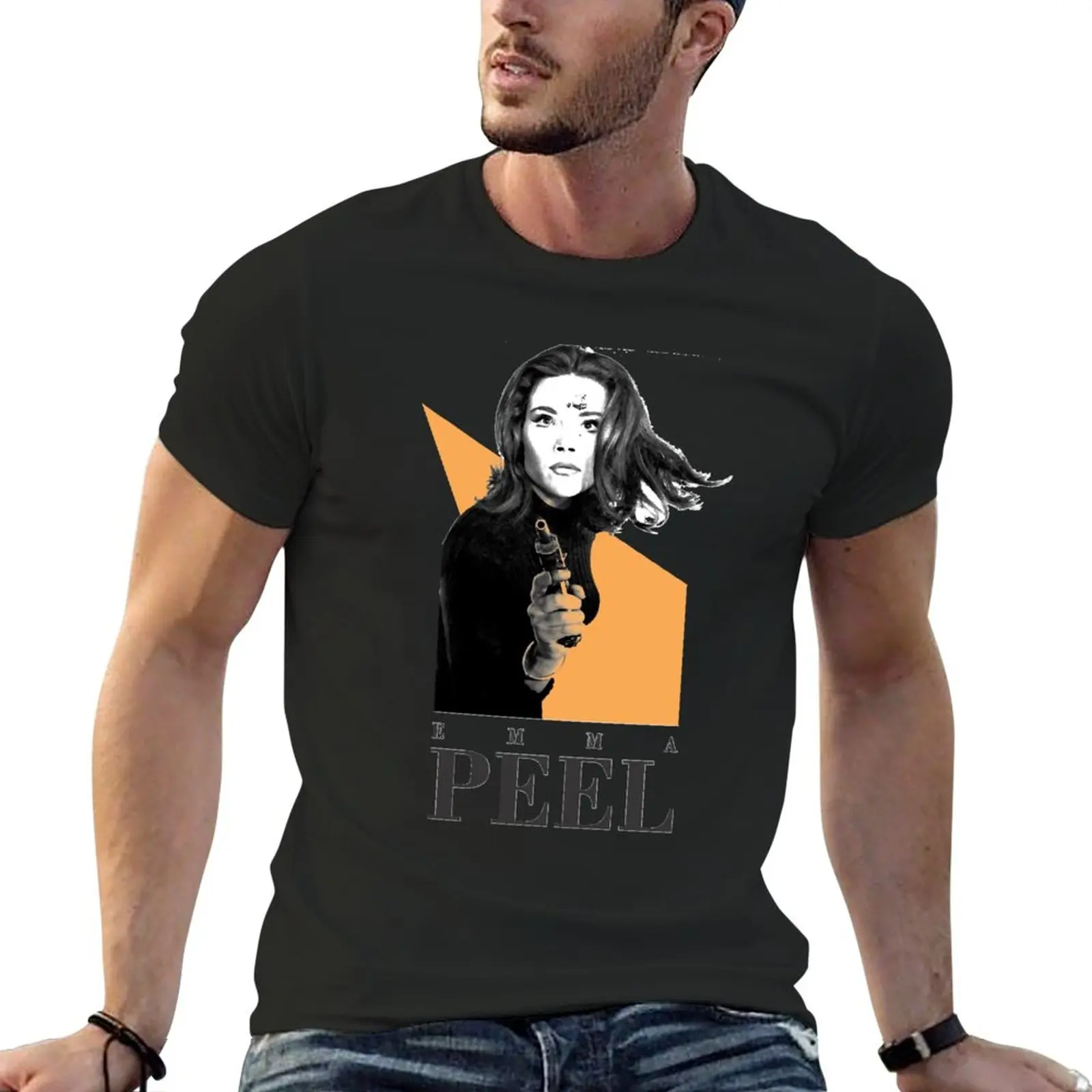 

New emma peel T-Shirt vintage clothes cute tops plain t shirts men