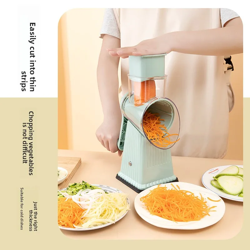 

2026 Multi-functional Kitchen Vegetable Slicer - Potato Shredder - Drum Cutter - Easy to clean - Strong durability