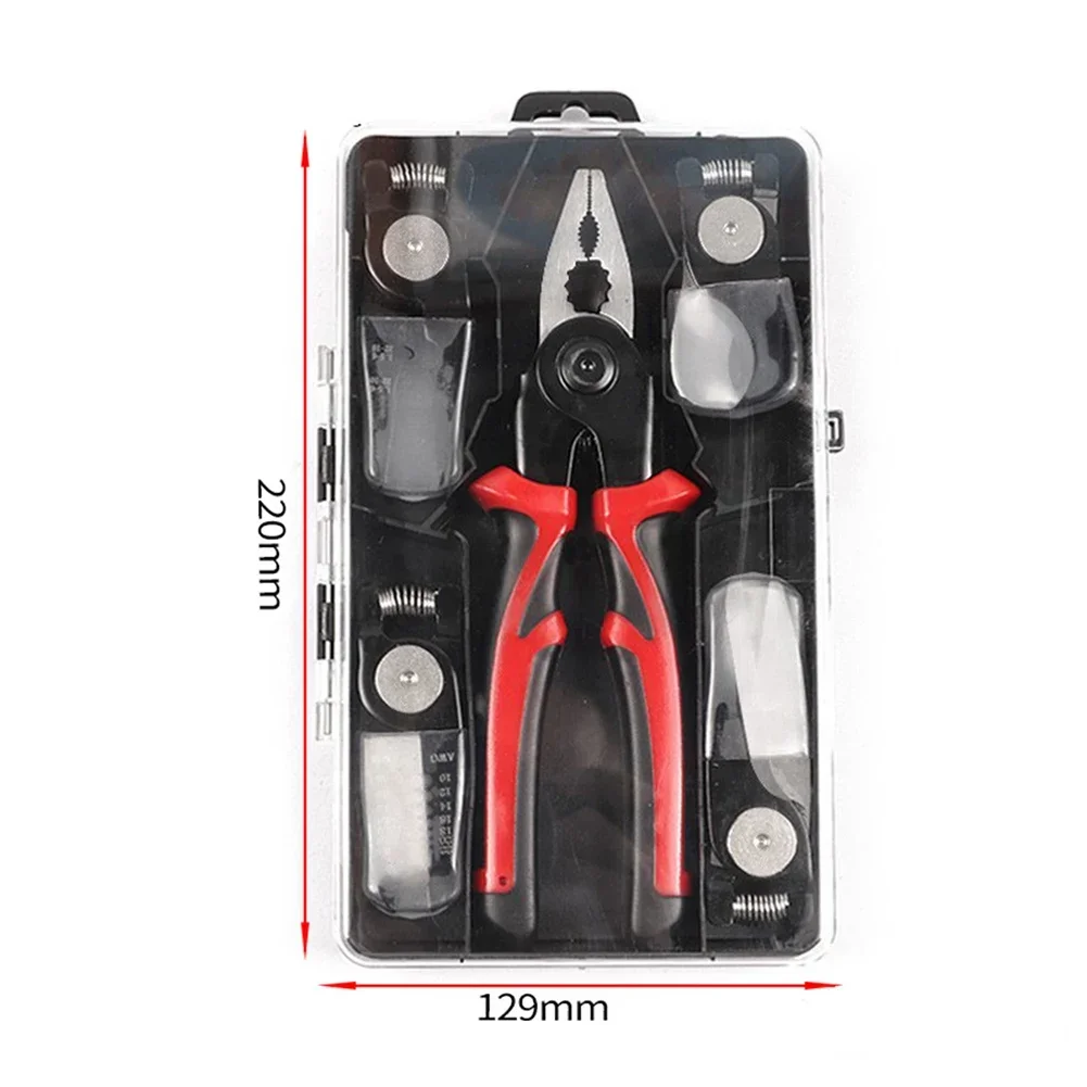 5-in-1 Multi-functional Pliers Set,Interchangeable Plier Heads Steel Wire Pliers,Wire Stripper,Cable Clamp,Crimping Pliers