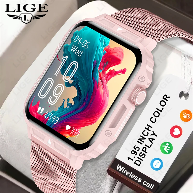 

FOXBOX 2025 Women Smartwatch 1.95 " Health Monitor Bluetooth Call Watches IP68 Waterproof Sport Fitness Smartwatch For Men New