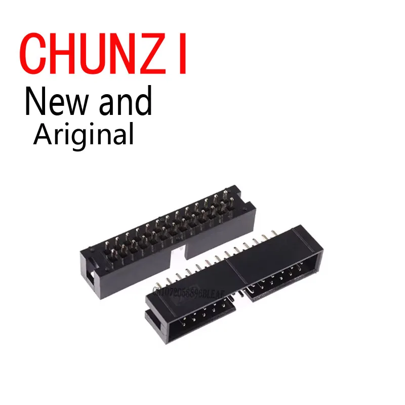 5pcs DC3 2.54MM Socket Header Connector ISP Male Double-Spaced Straight Needle 6P 8P 10P 12P 14P 16P 18P 20P 24P 26P 30P 34P 40P