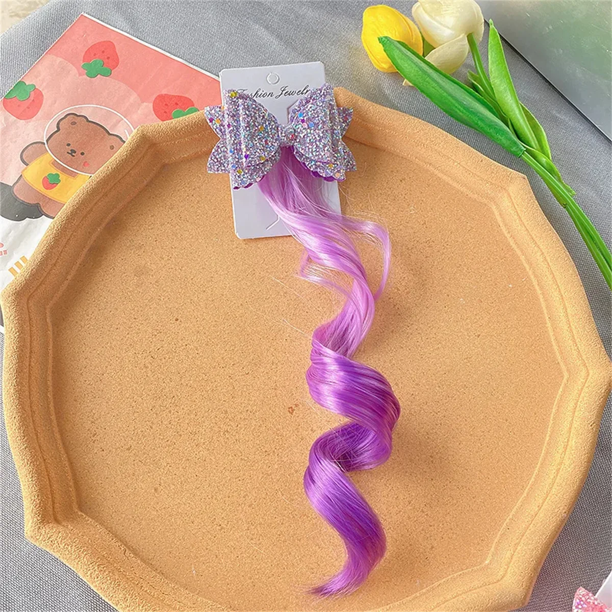 1 قطعة الأميرة لطيف التدرج مجعد الشعر ربطة شعر مستعار الفتيات دبابيس الشعر الأطفال أغطية الرأس Hairgrip مقاطع الشعر المشابك إكسسوارات الشعر
