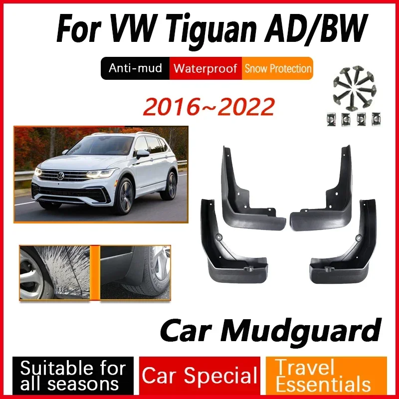 

Car Wheel Fenders Fit For Volkswagen VW Tiguan AD BW 2016~2022 Anti-splash Flare Mudguard Splash Guard Mudflaps Auto Accessories