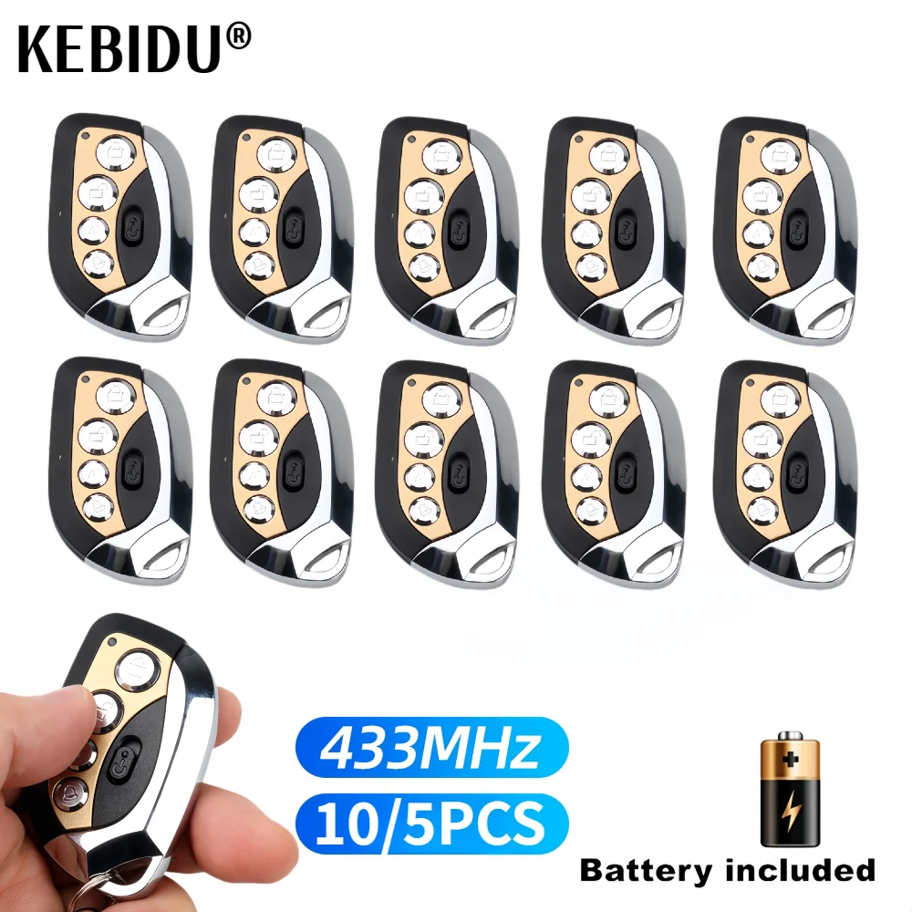 5/10pcs Auto Remote Control Duplicator 433MHZ Control Garage Door Metal Remote Controller For Car Garage Door Electric Curtain