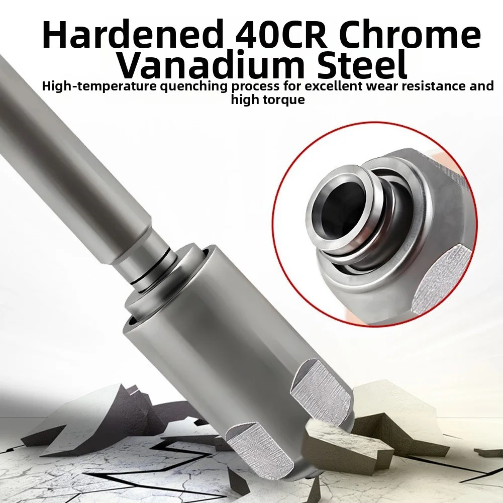 For Concrete Work Hammer Drill Adapter 40Cr Steel Sandblasted Finish Anti-rust Adapter For SDS MAX Drill Adapter