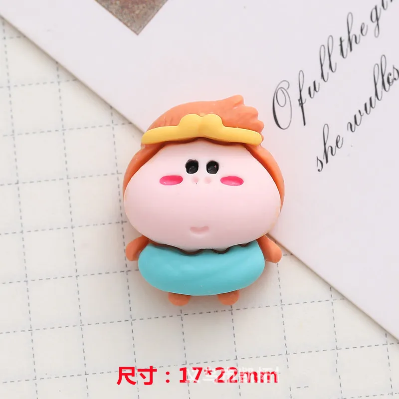 10Pcs New Cute Resin Chinese Cartoon Flat Back Cabochon Scrapbook Monkey King Figure Kawaii DIY Embellishments Accessories