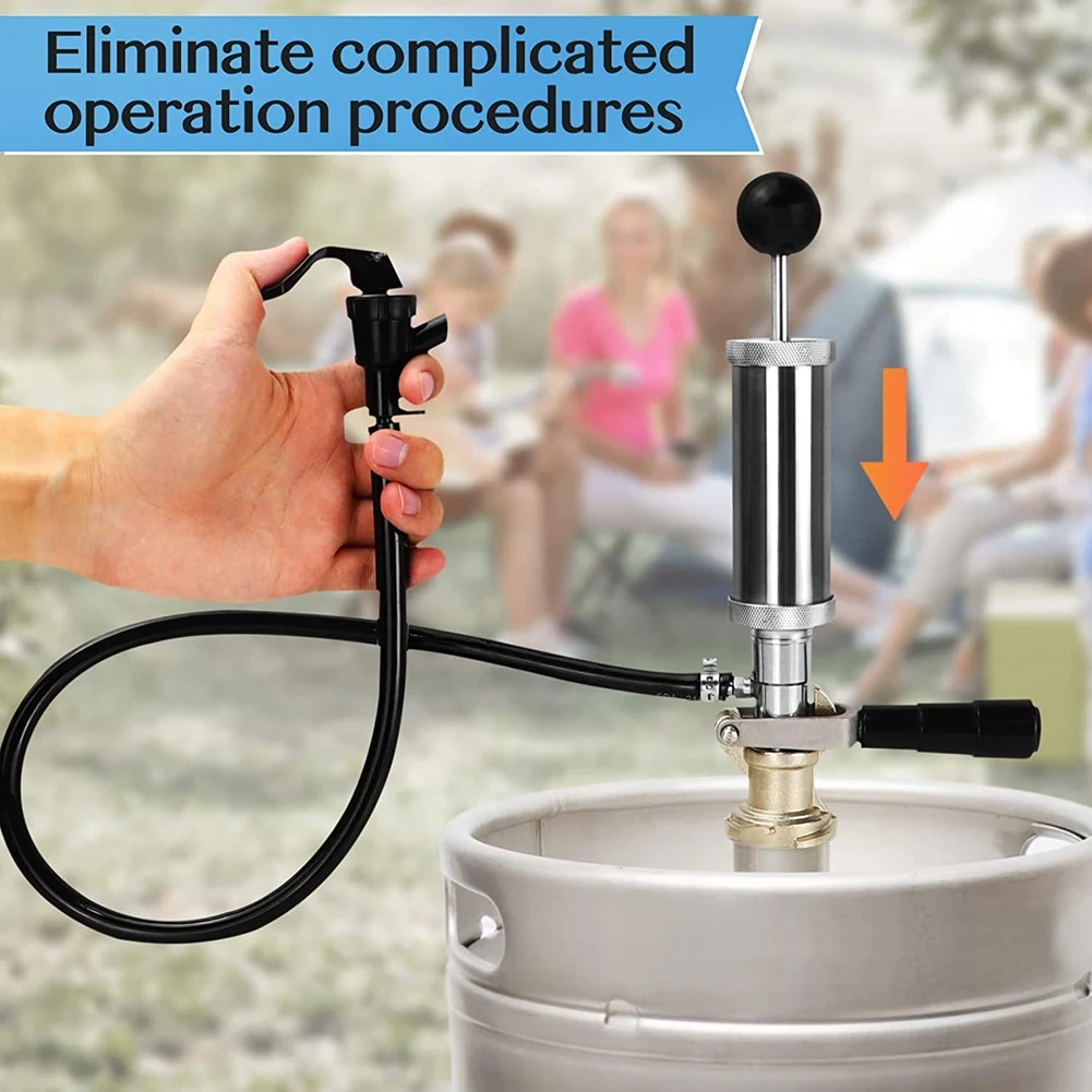 A67M-1 Pcs Beer Keg Pump With Beer Faucet, For American Beer Kegs, Molson, Busch, Miller