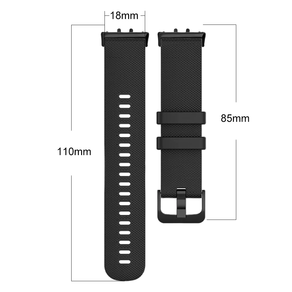 Samsung Galaxy Fit3用18mmループストラップ、小さな格子柄、肌に優しいシリコン製クイックリリーススポーツウォッチバンド、男女兼用