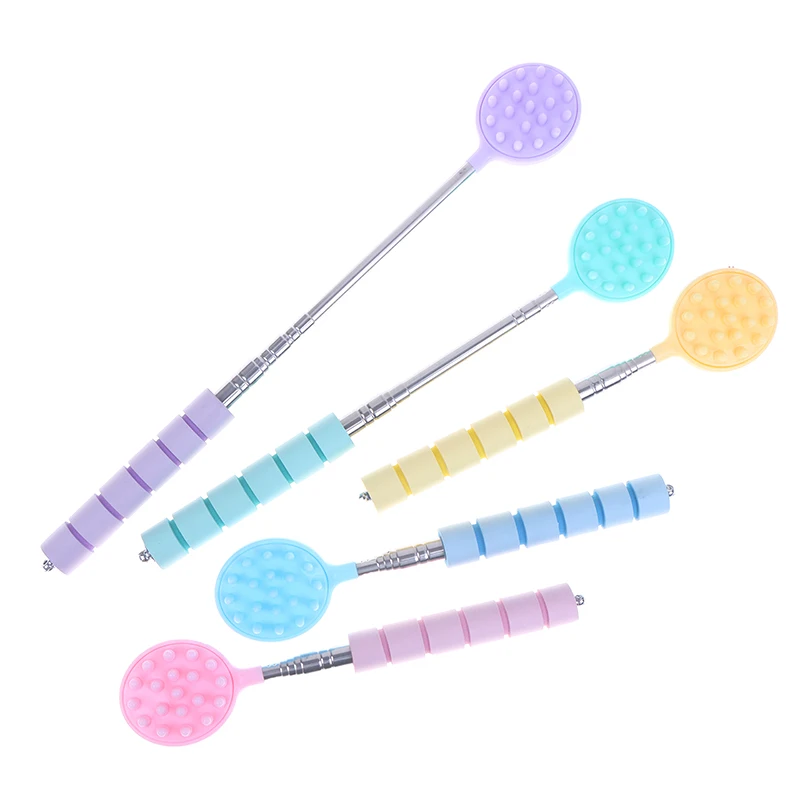 Bastão de coceira com alça de espuma, 2 tamanhos, uma mão, para homens e mulheres, portátil, ponto de massagem, bastão extensível, cacto, arranhador traseiro com