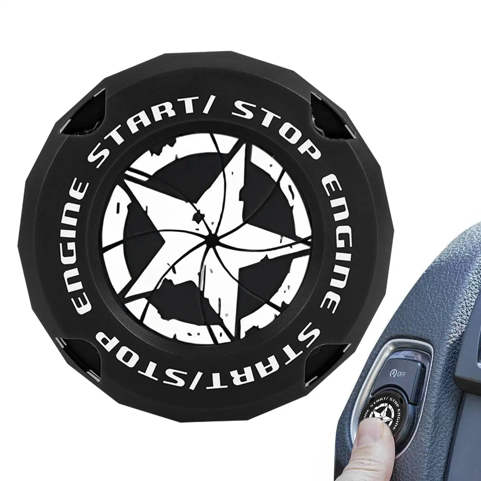 One button start decorative cover car and motorcycle ignition knob keyhole car sticker Universal Push Start Cover for Most Cars