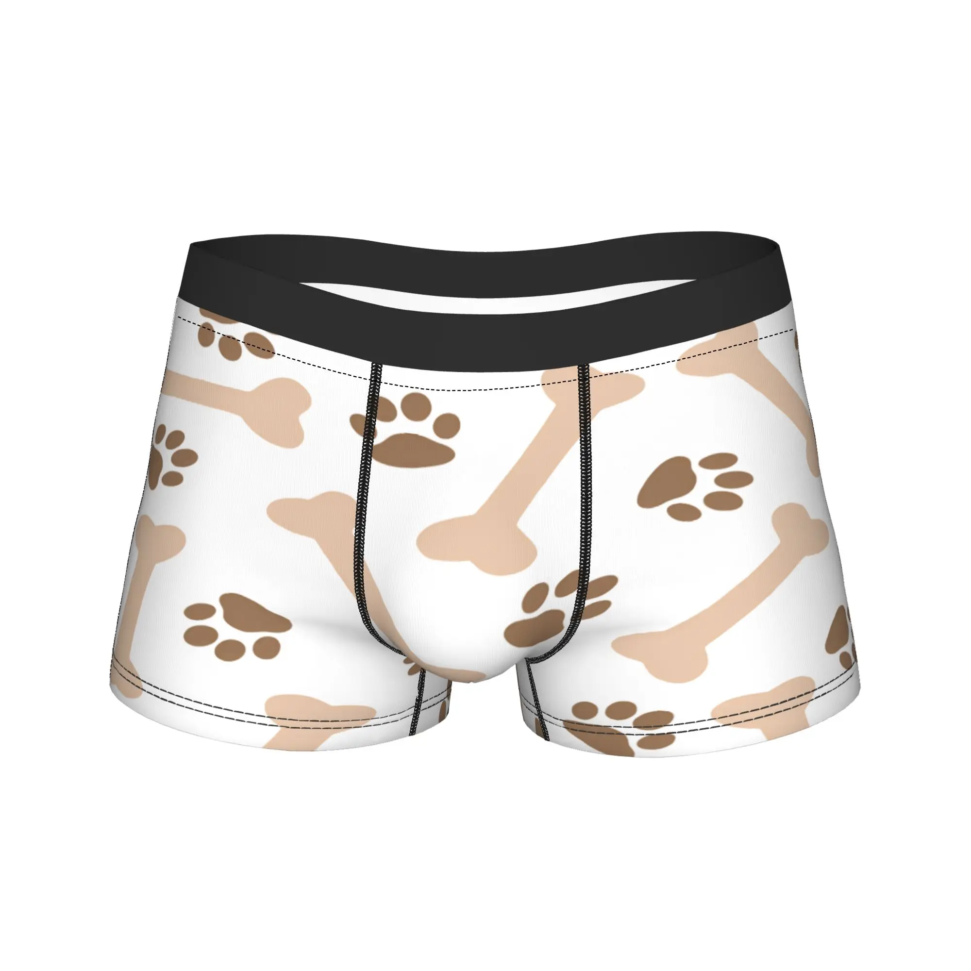 

Яркие трусы-боксеры с принтом лап и костей, с анатомическим карманом, горячая распродажа, индивидуальный дизайн, мужские трусы-шорты, новинка, большие размеры