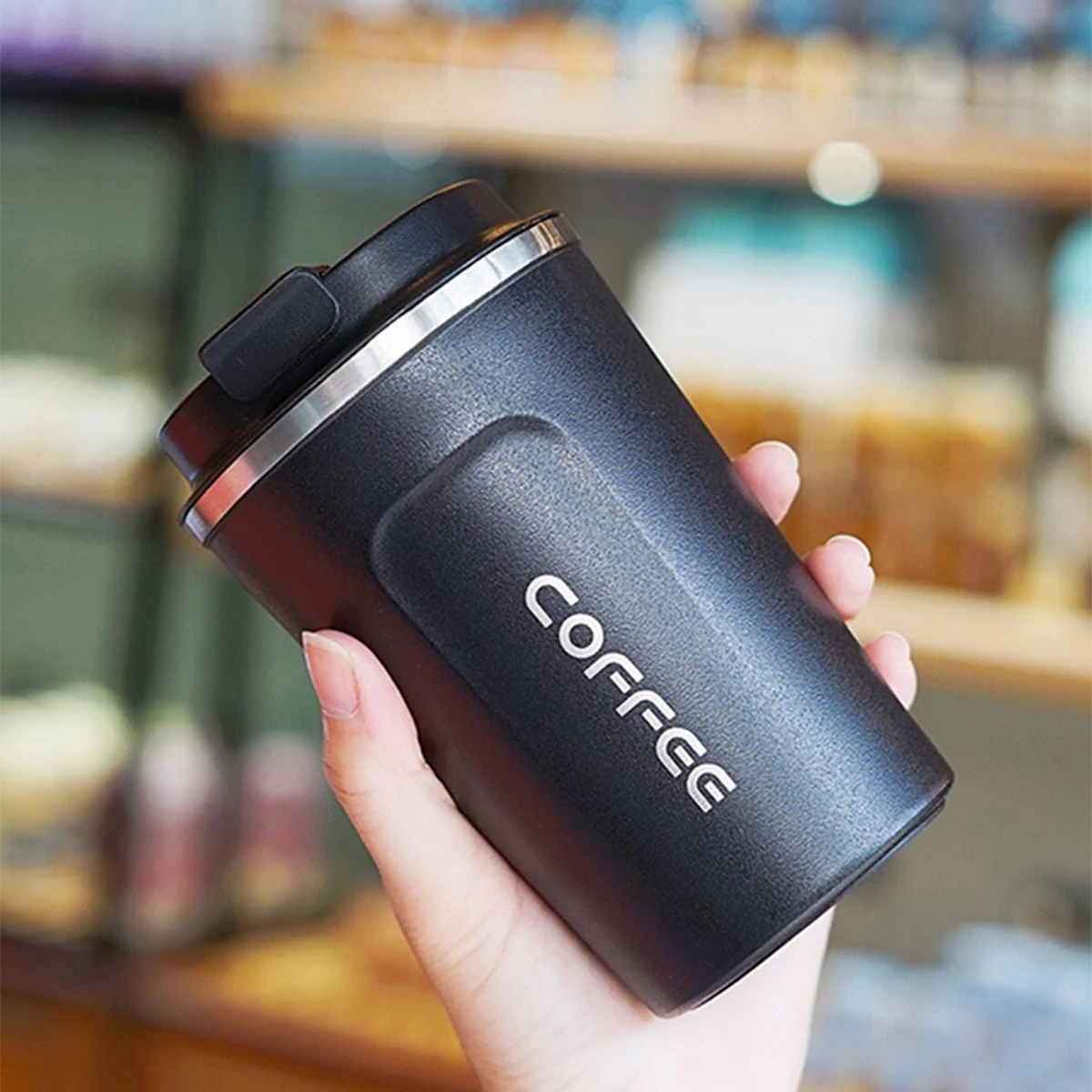 1 قطعة الفولاذ المقاوم للصدأ فنجان القهوة الباردة والساخنة سيارة القدح ترموس تفريغ السفر زجاجة تُرمُس المحمولة ترمس من الفولاذ المقاوم للصدأ زجاجة