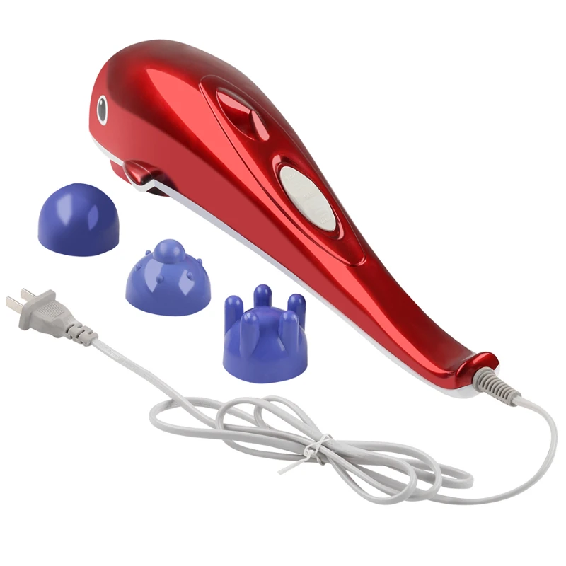 Electric Dolphin Massager European Gauge Red Blue Back Massager Hammer Vibrating Infrared Stick Roller Neck Body Massager