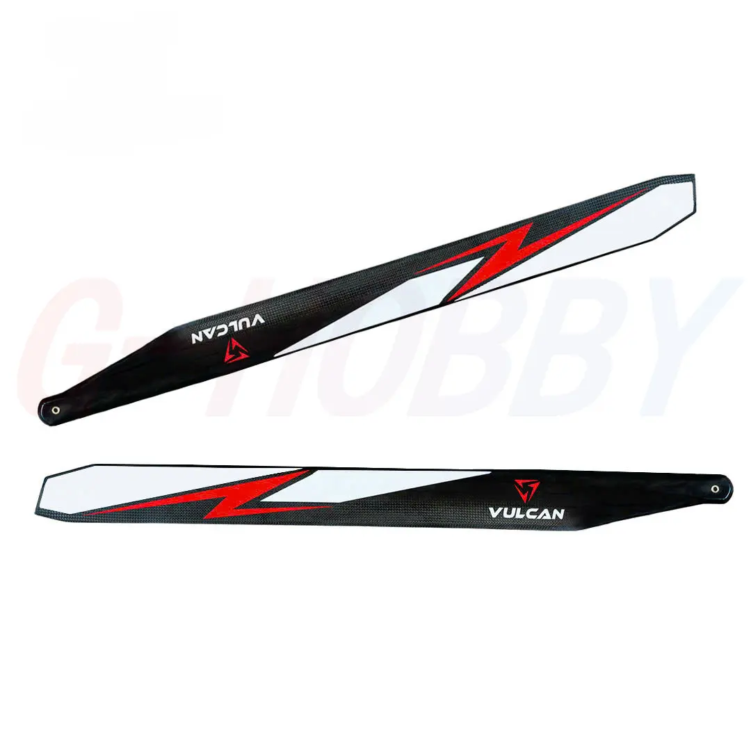 1 คู่ VULCAN 420 มม. 563 มม. 700 มม. 716 มม. คาร์บอนไฟเบอร์ใบมีดโรเตอร์หลักสําหรับเฮลิคอปเตอร์ RC