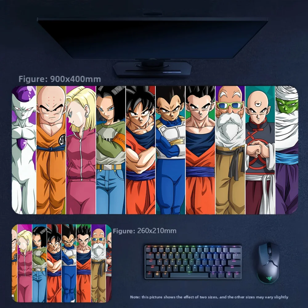 High Quality Printed Leather Mousepad Cartoon Animation Dragon Ball Boys E-sports Large Size Leather Mouse Keyboard Pad Tablemat