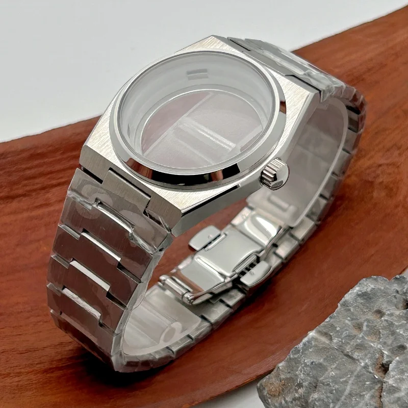 40mm Sapphire Case Stainless Steel with Ring Suitable for PRX Super Player NH35 NH36 NH70/4R/7S Japan Movement for 31.8mm Dial