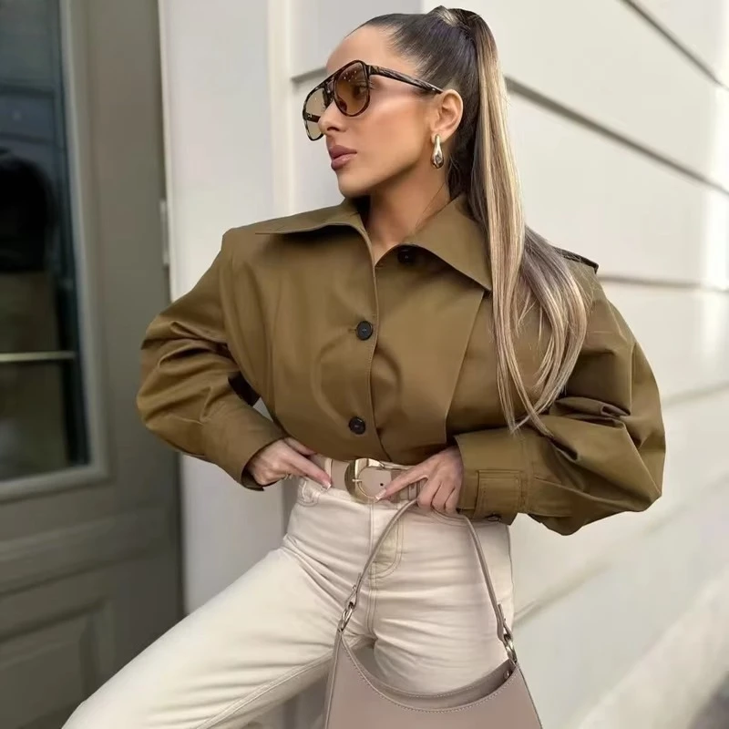 Autum Nnew Women Pleated Bomber Jackets Oversized Jacket Outerwears Female Long Sleeve Tops