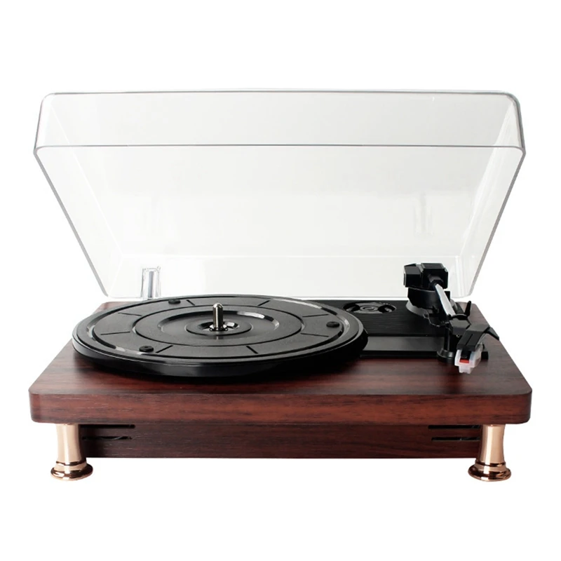 

Retro Vinyl Record Player W/ Dustproof Cover Record Player 33/45/78RPM Turntables Gramophone Phonograph,EU Plug