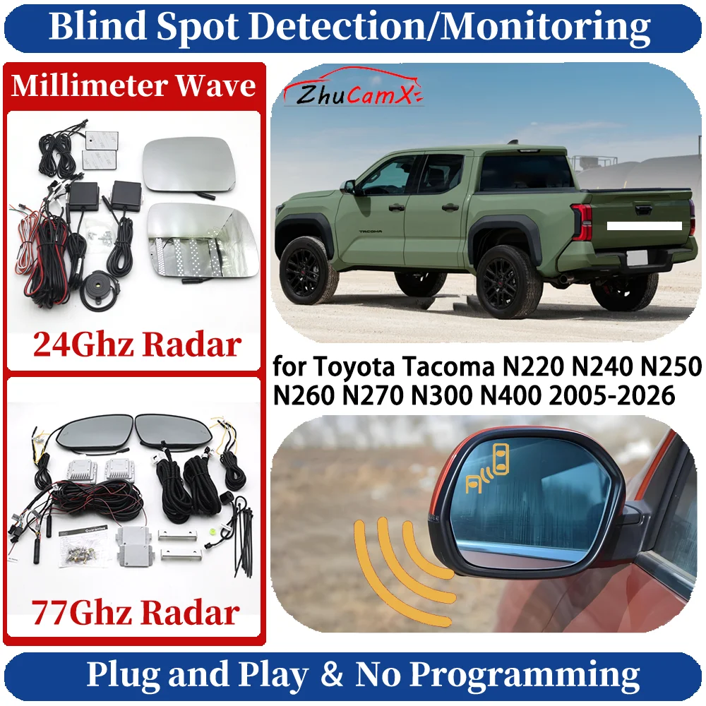 Sistema de Monitoreo/Detección de Punto Ciego para Toyota Tacoma N220 N240 N250 N260 N270 N300 N400, Asistente de Cambio de Carril Lateral del Conductor