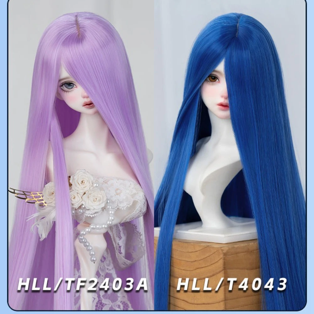 

1/3 1/4 1/6 Doll's Wig for 60/45/30cm Bjd Doll Long Straight Hair with Long Bangs Dress Up Girl Toys Doll Accessories, No Doll
