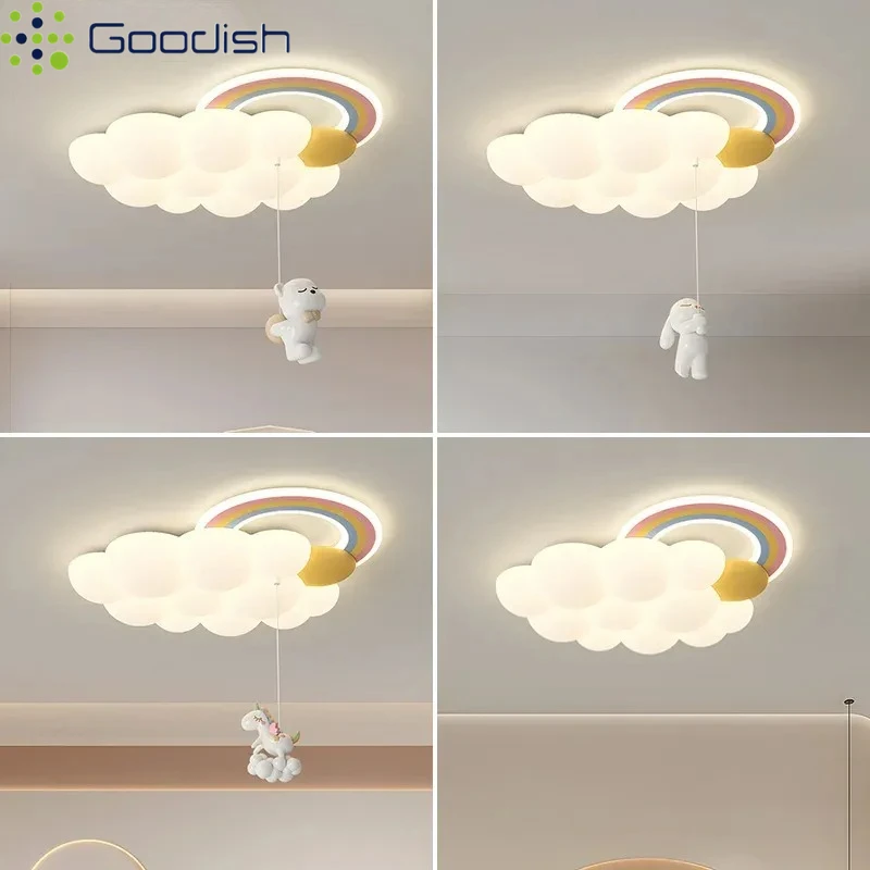 

Современные скандинавские стильные животные, облако, потолочные светильники в форме радуги, художественные креативные лампы для гостиной, украшения дома, люстры
