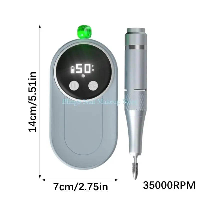28TA Oplaadbare elektrische Unguis-boormachine 50000 WHIRLS Aanpasbare snelheid Extreem stil 50 katrollen Verplaatsbaar
