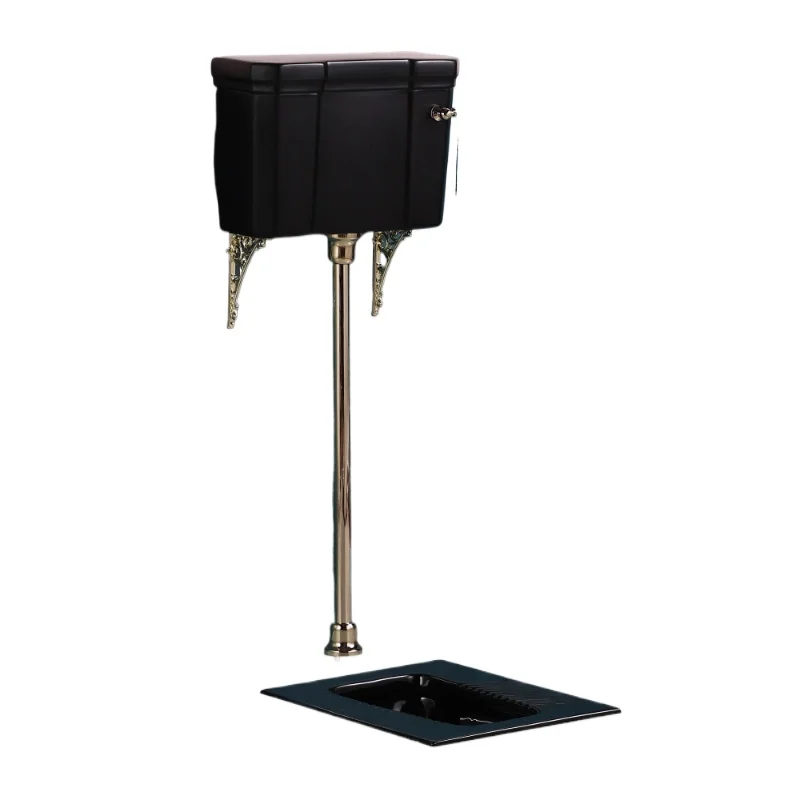 

Matte black ceramic water tank squatting, retro industrial wind big momentum squatting nightclub bar