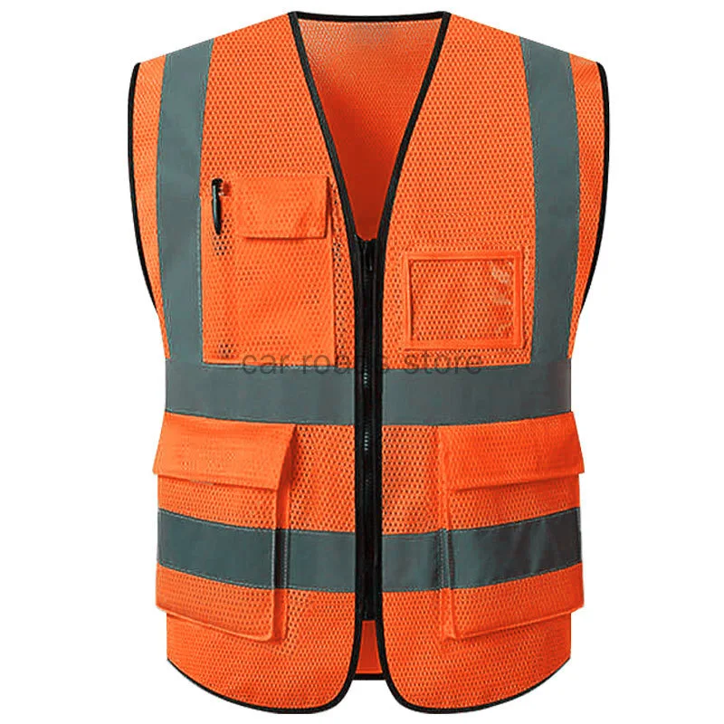 Pink Reflective Vest Safety Vest for Men Working Vest Workwear with Many Pockets Security Vest for Men Hi Vis Breathable Mesh