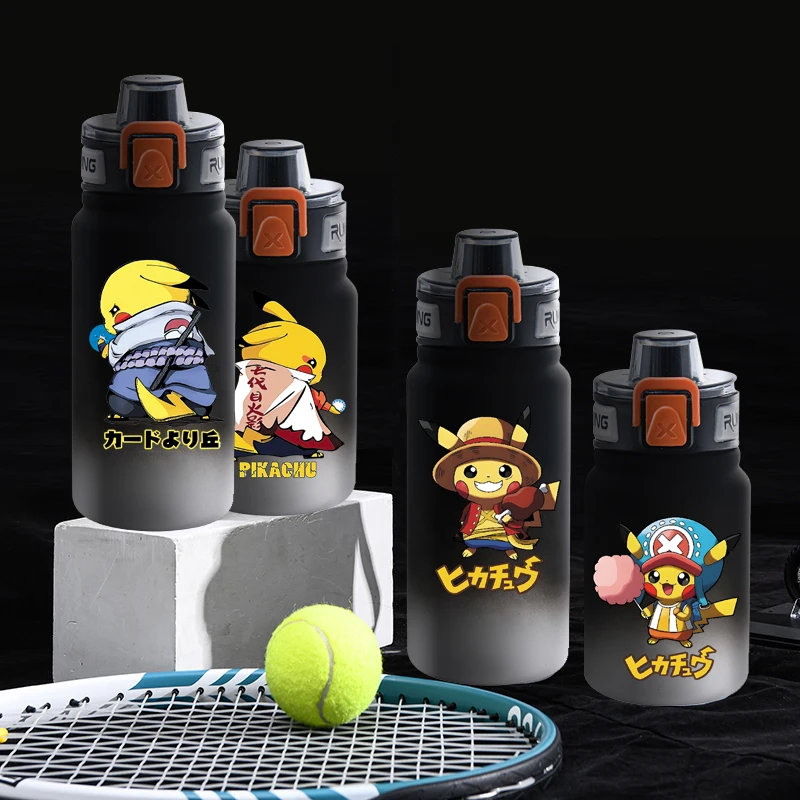 750ML Anime Pokemon Pikachu  Sports Water Cup Space Cup with Lid Portable Student Water Bottle Plastic Handy Cup Peripheral