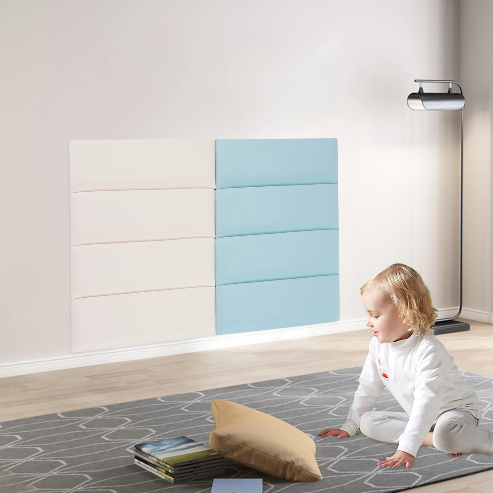 

8 шт., противоударная накладка на стену для детей, мягкие настенные панели изголовья, для детской спальни, игровая комната