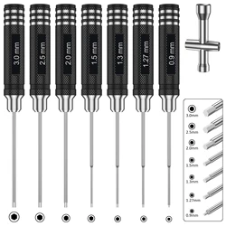 Hex Screw Driver Screwdriver Set 0.9/1.27/1.3/1.5/2.0/2.5/3.0mm Hexagon Screwdriver RC Hobby Tool for RC Car Airplane Boat Robot