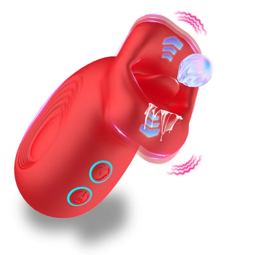 4 In 1 Vibrator Big Mouth Sex Toys For Women Closing Lips Clitoris Stimulation Tongue Cunnilingus Bite Nipple Sex Anal Licking