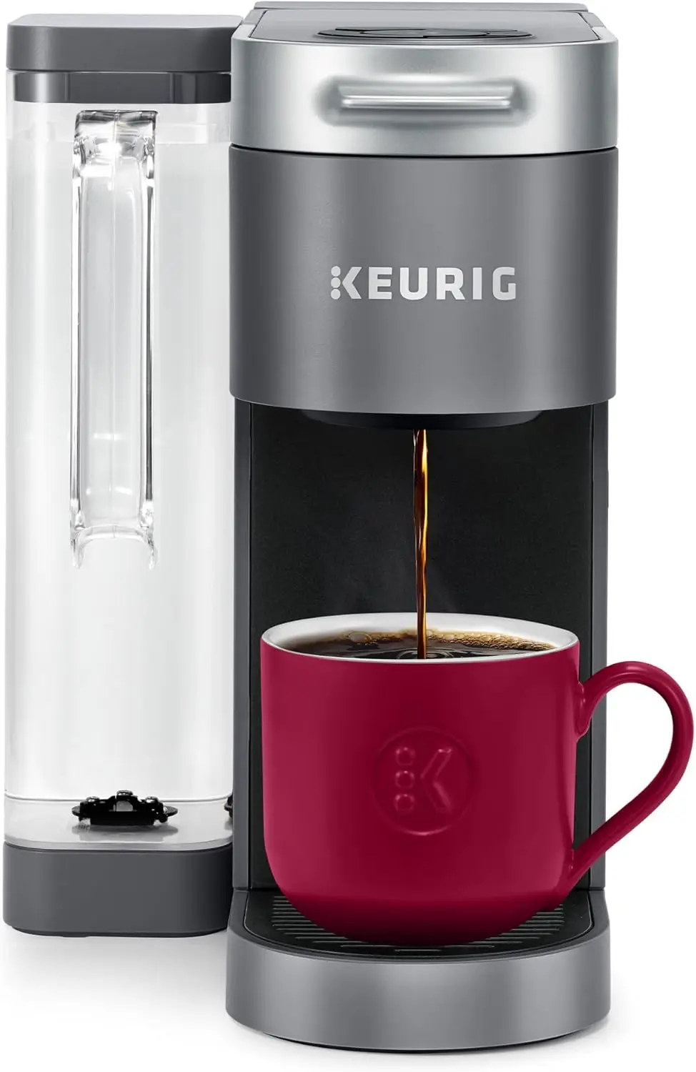 

K-Supreme Single Serve K-Cup Pod Coffee Maker, MultiStream Technology, 4 Brew Sizes, 66oz Dual-Position Removable Reservoir, Gra