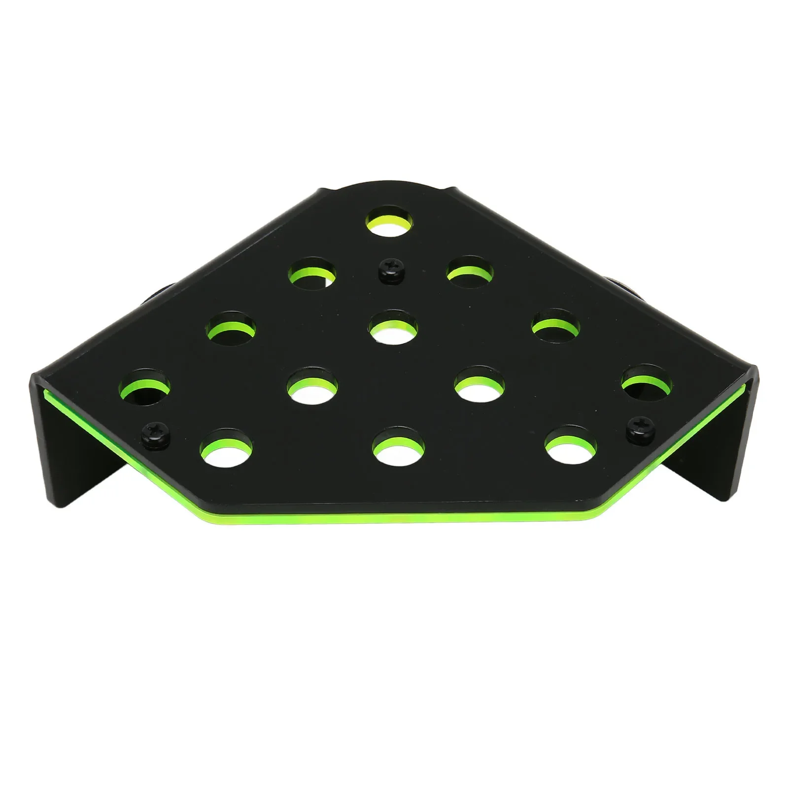 Fluorescent Green Coral Frag Holder 13 Holes Double Layers Acrylic Coral Frag Rack with Magnetic Suction for Fish Tank