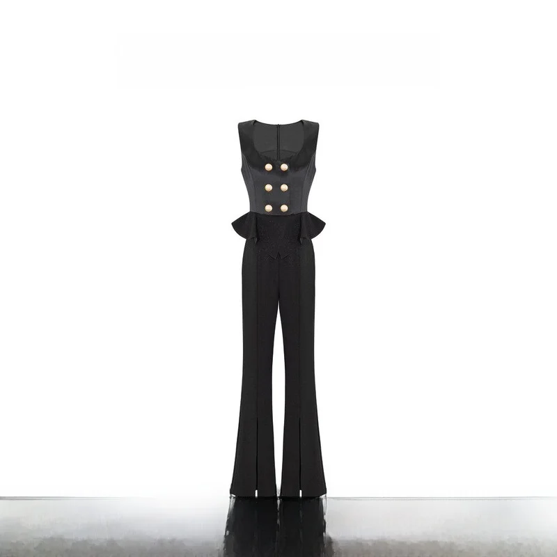 

Fashionable Street Style Jumpsuit Women's Slim Fit High Waist Long Pants Spring New Arrival LYXJ London times