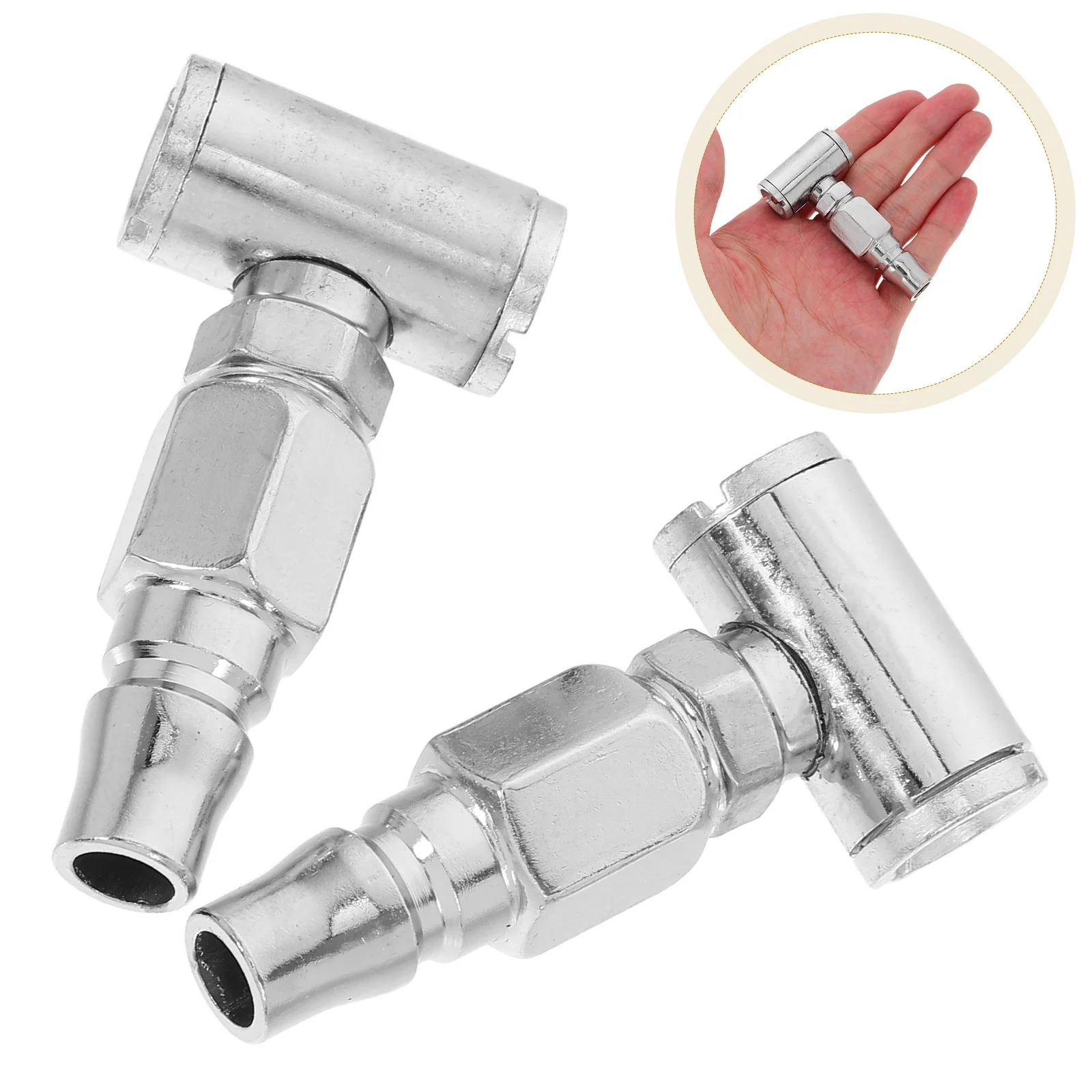 

Leakproof Dual Head Inflator Nozzle for Tire Air Pump Chuck Compatible with Bicycle Motorcycle Electric Bike Quick Connect