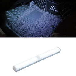 Car Sensor Light for Floor Trunk Hood USB Rechargeable Automatic Induction Light Bar Magnetic Maual/Sensing Mode Lamp