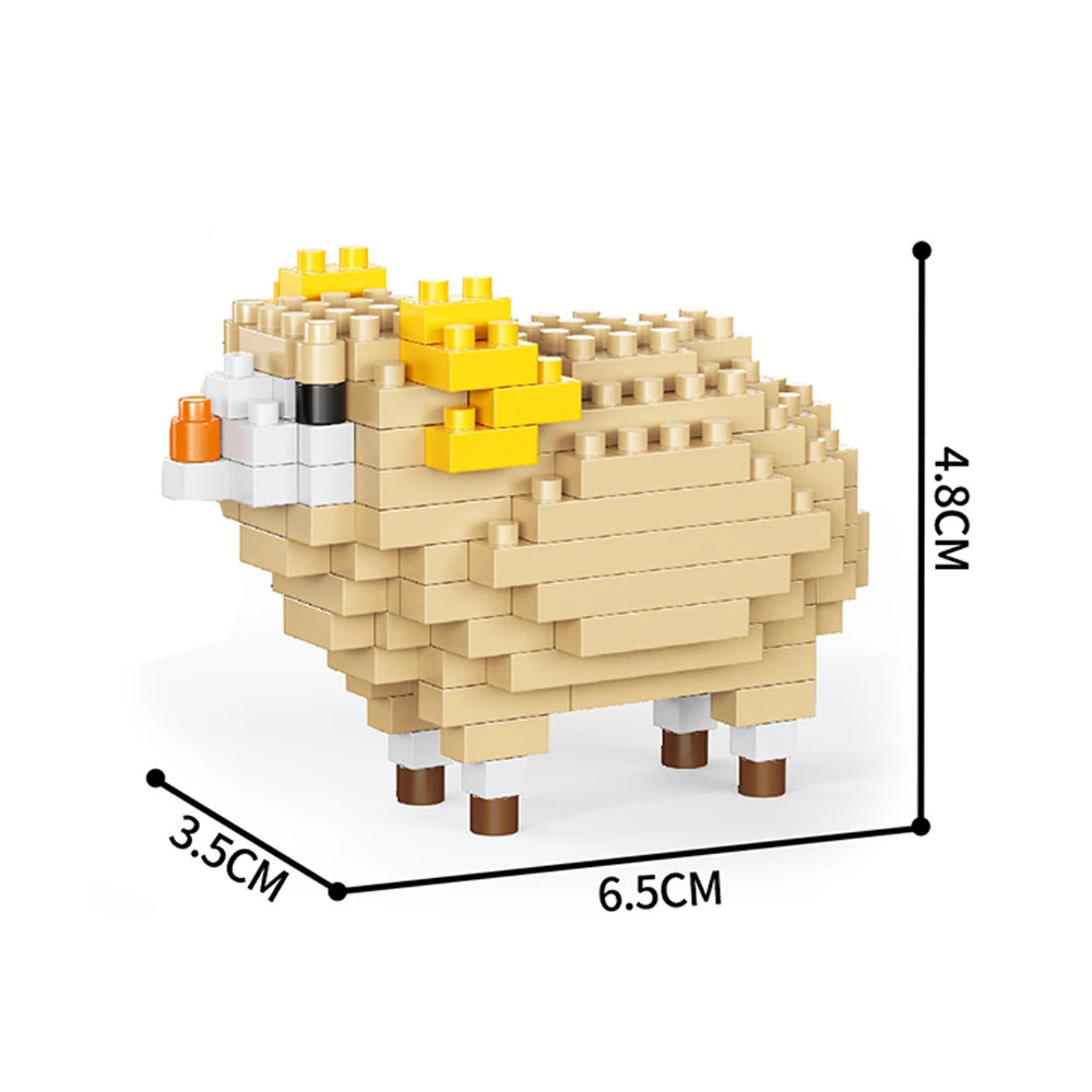 WIST GEBOUWD Alpacas Elanden Giraffen Kleine Dieren Micro Mini Bouwstenen Speelgoed-Eenvoudige montage, Educatief cadeau voor kinderen DIY Decor