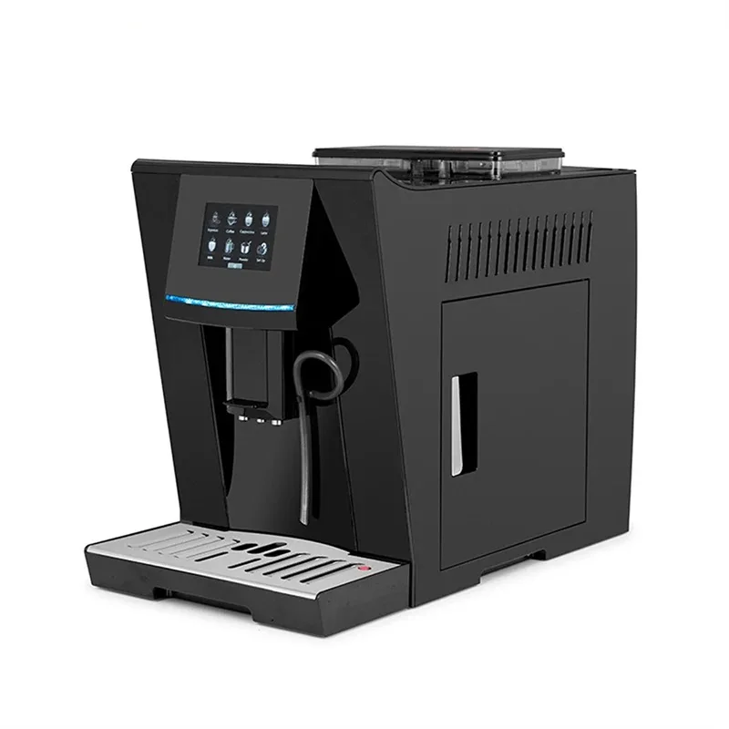Multifunctional Fully Automatic Cappuccino Coffee Machine Modern Black Stainless Steel Electric Coffee Maker For Home Commercial