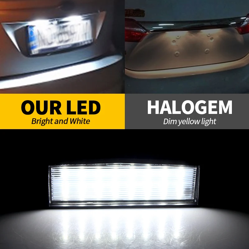 For Toyota Auris MK2 E180 2012-2018,Aygo (AB40.KGB40.PAB40) 2014-2020,Avalon 1999-2012 LED License Plate Light Number Plate Lamp