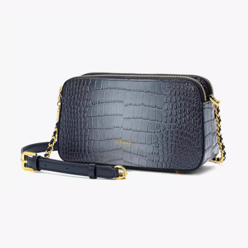 

Crocodile Pattern Chain Small Square Bag, Genuine Leather Bag, Fashionable Shoulder Bag, Crossbody Bag, High Quality, New, 2024