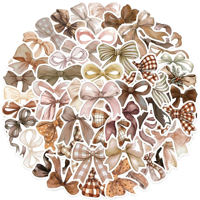 Adesivos decorativos com laço doce, 50 folhas para scrapbooking DIY; Perfeito para decalques de grafite de bagagem, laptop e notebook