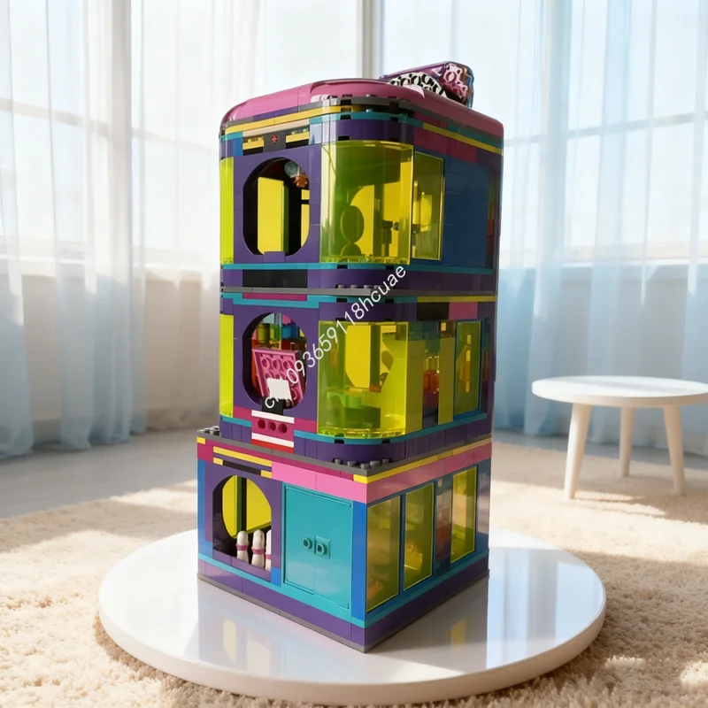 

937pcs MOC Roller Disco Arcade 3 Storey Friendse Model Building Blocks Toys Assemble Christmas Gifts DIY Creative Idea Birthday