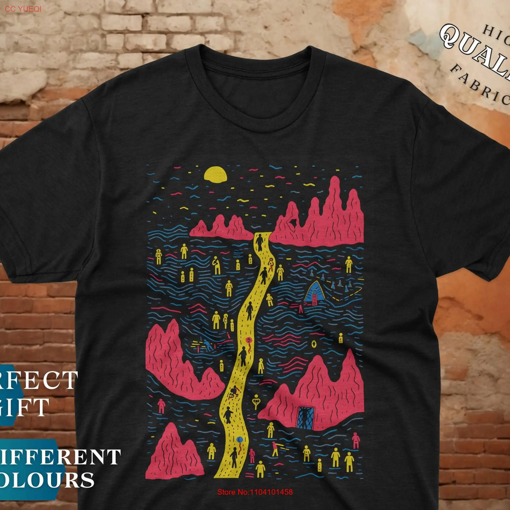 Fantastic Trail T shirt Artistic and Colorful Retro Design Fashion Clothing for Adventurers of Affection